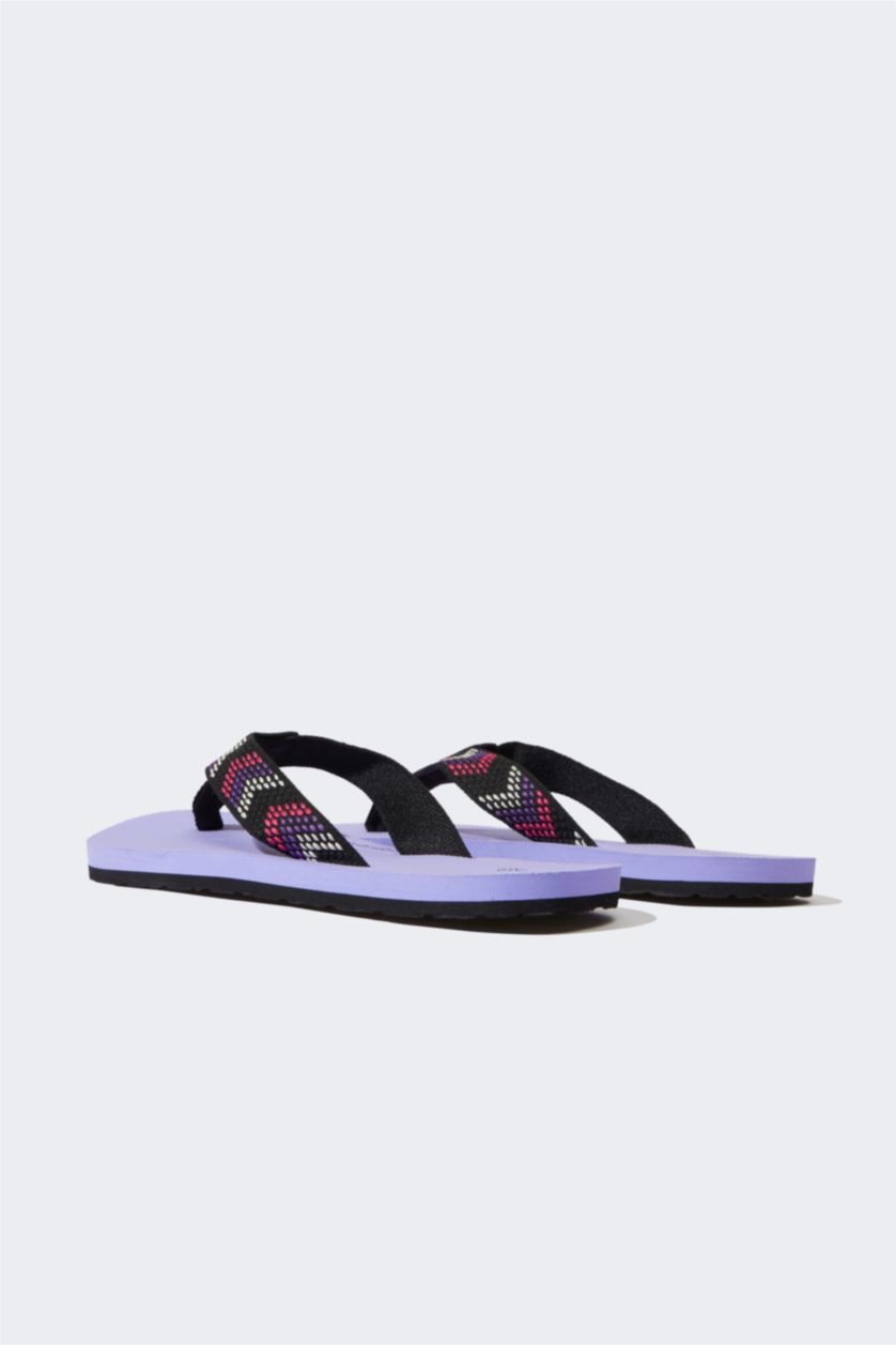 Women Lilac Woman Flat Sole Flip Flop Slippers