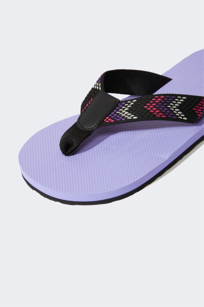 Women Lilac Woman Flat Sole Flip Flop Slippers