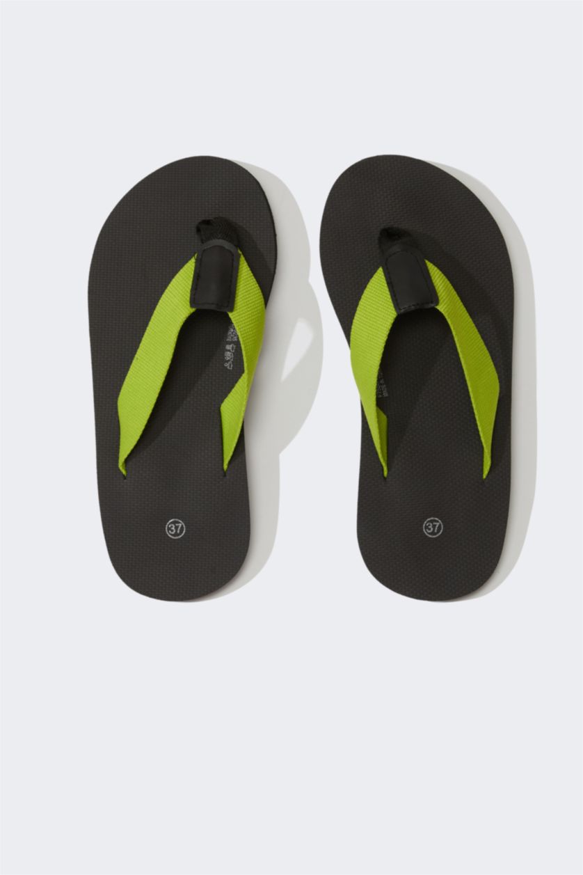 Kadın Sarı Kadın Düz Taban Parmak Arası Terlik