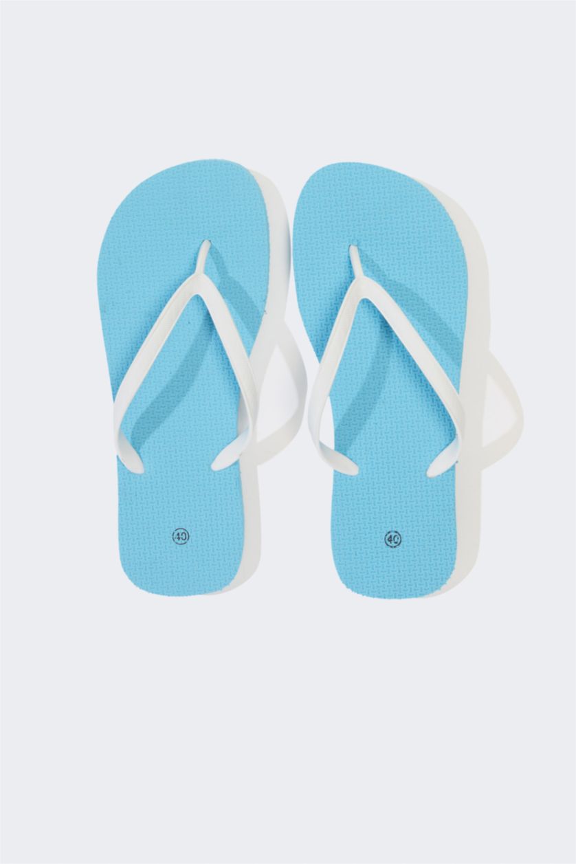 Kadın Açık Mavi Kadın Düz Taban Parmak Arası Terlik