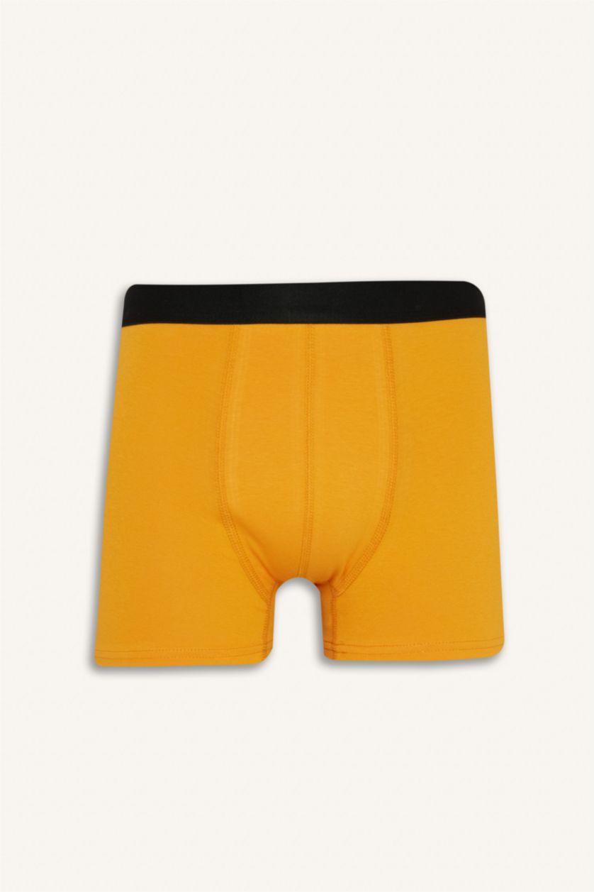 Erkek Sarı Regular Fit 3'lü Boxer