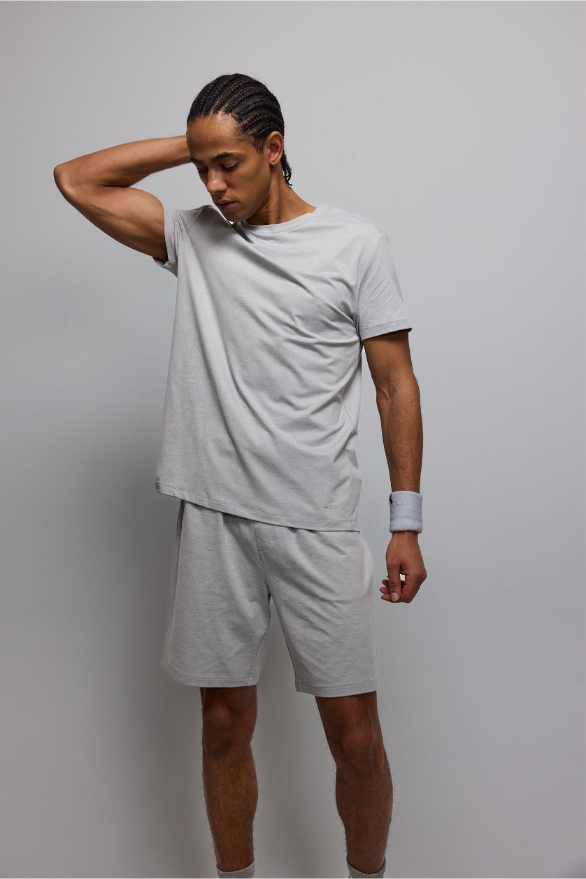 MAN Light Grey Standard Fit Crew Neck Sports T-Shirt