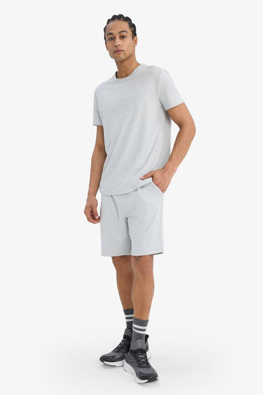 MAN Light Grey Standard Fit Crew Neck Sports T-Shirt