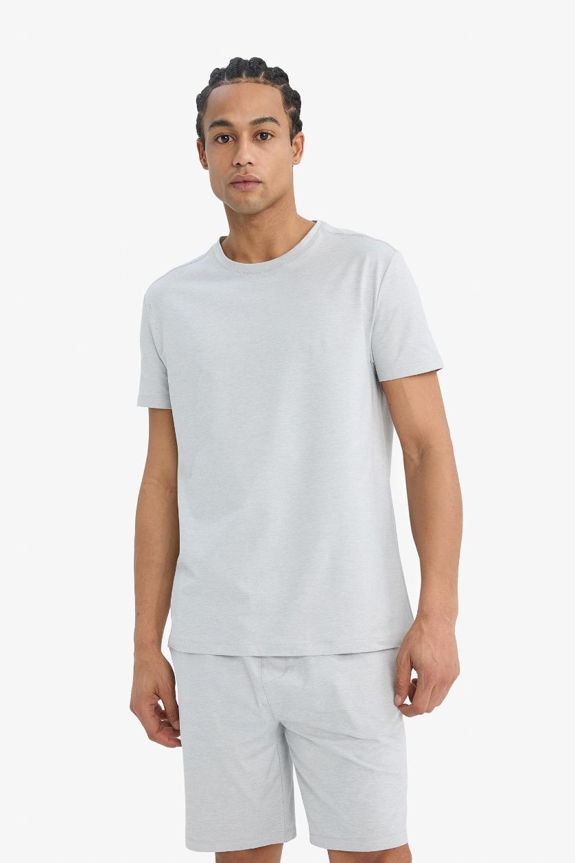 MAN Light Grey Standard Fit Crew Neck Sports T-Shirt
