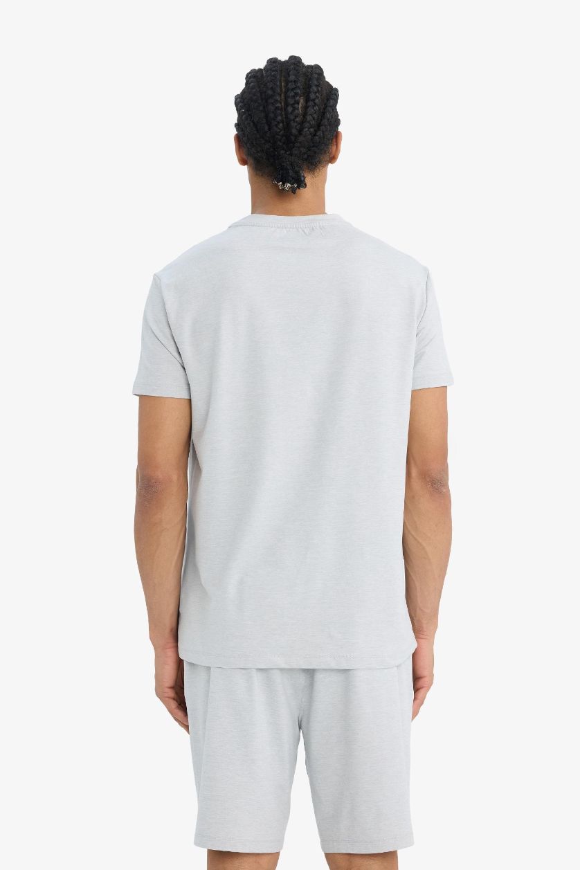 MAN Light Grey Standard Fit Crew Neck Sports T-Shirt