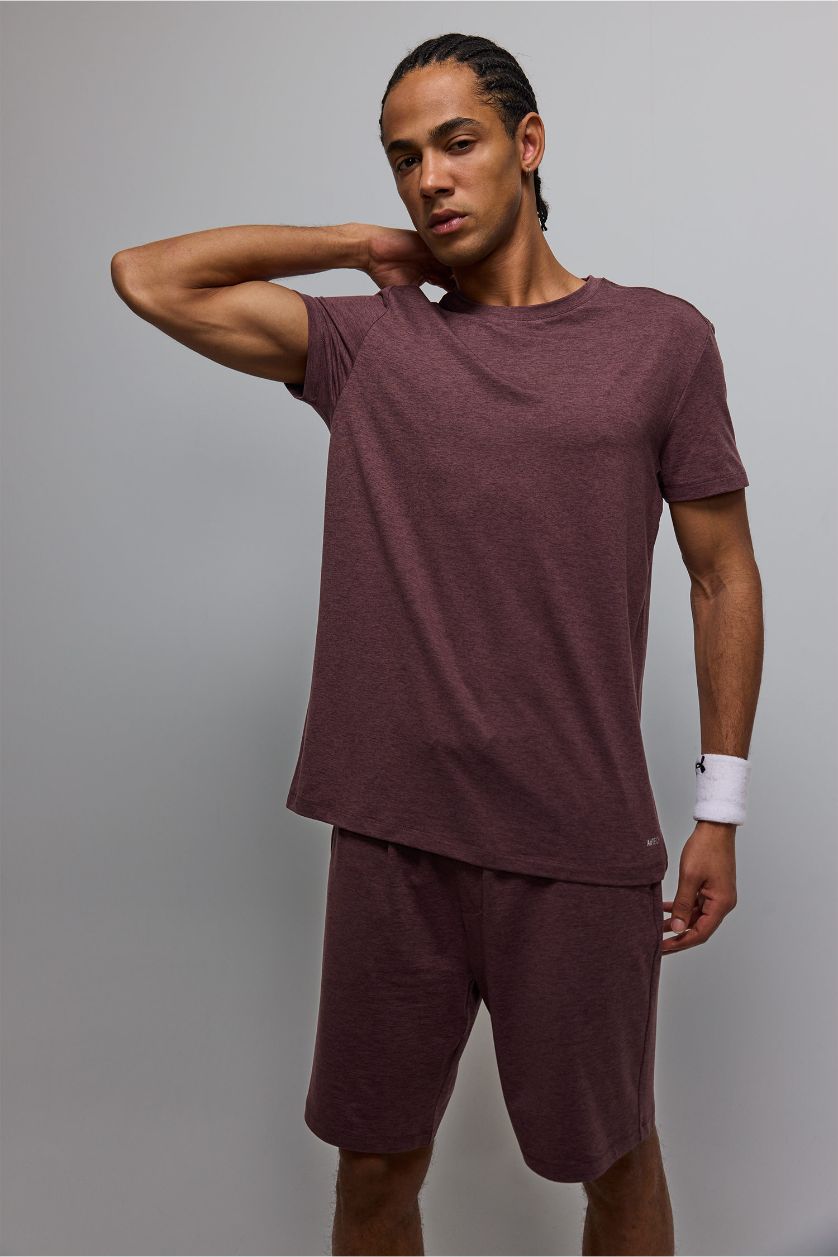 MAN Açık Mor Standard Fit Crew Neck Sports T-Shirt