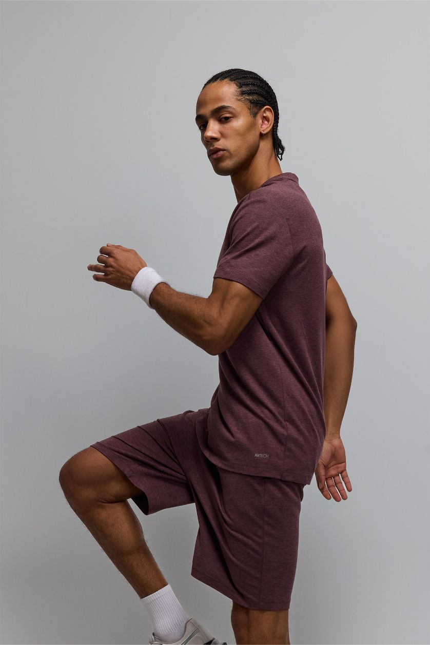 MAN Açık Mor Standard Fit Crew Neck Sports T-Shirt