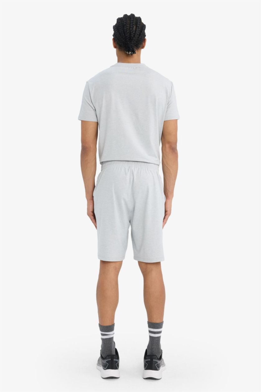 MAN Light Grey Standard Fit Sports Shorts