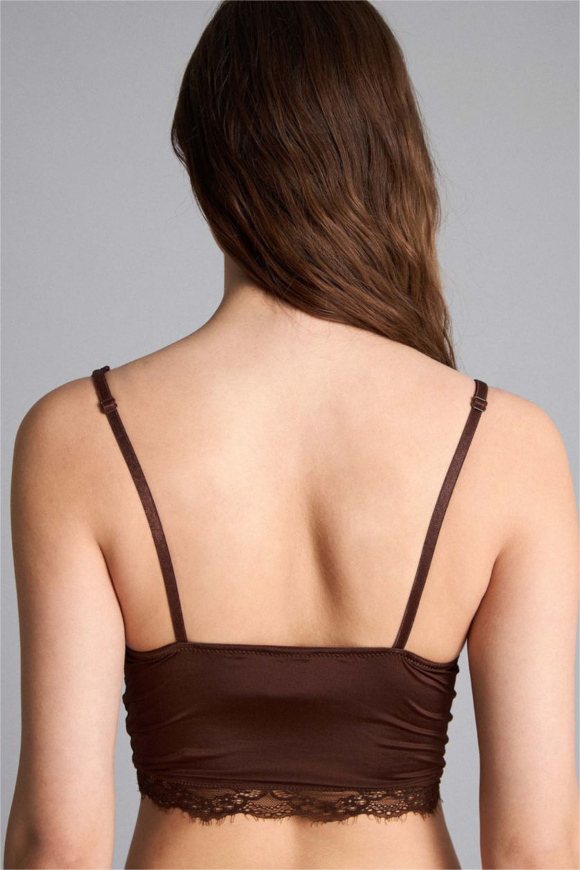 WOMAN Brown Sleeveless Knitted Tops