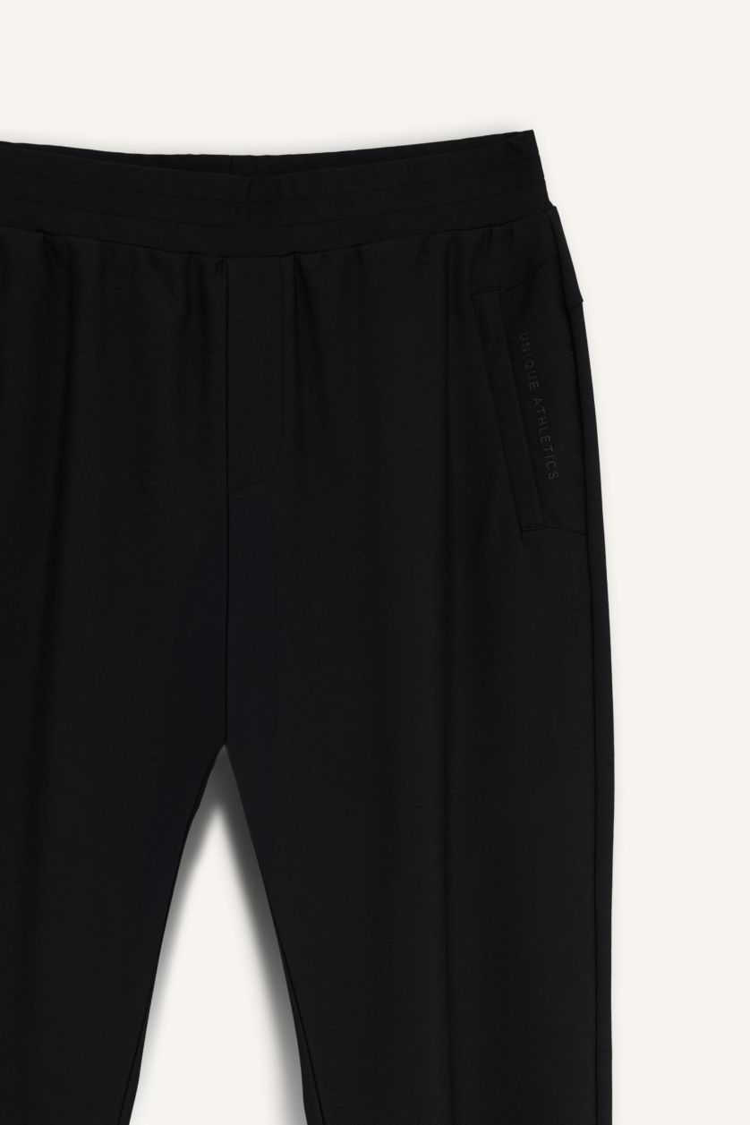 Erkek Siyah Standart Fıt Pantolon