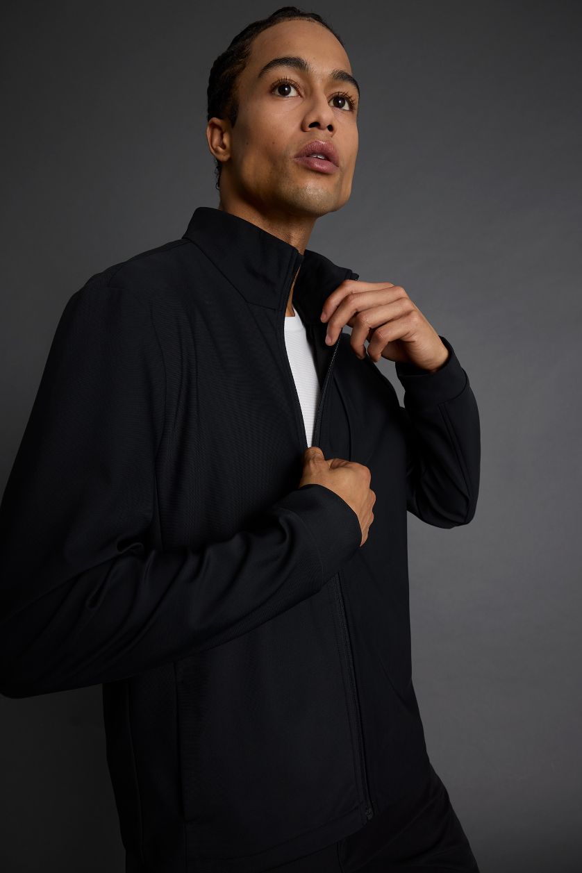 MAN Black DeFactoFit Standard Fit Stand Collar Zippered Sweatshirt