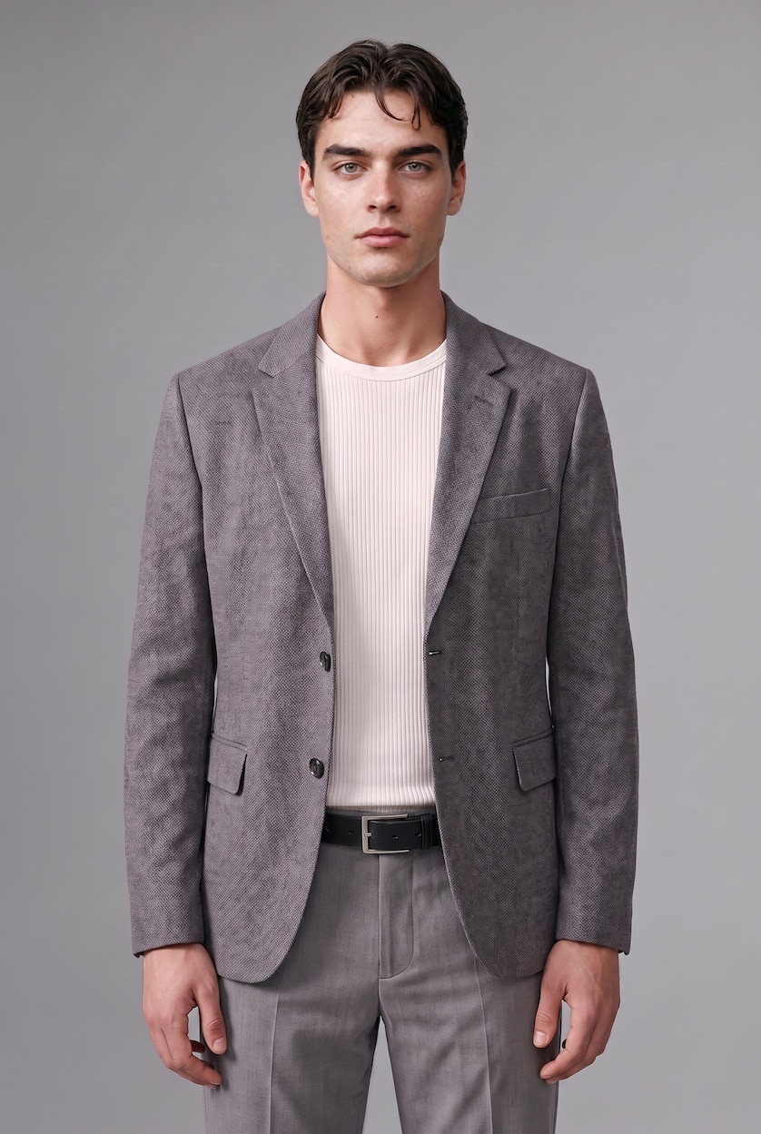 MAN Anthracite Melange Slim Fit Blazer
