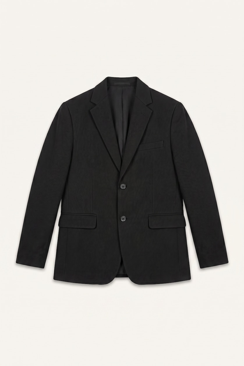 Erkek Siyah Slim Fit Dokulu Blazer Ceket