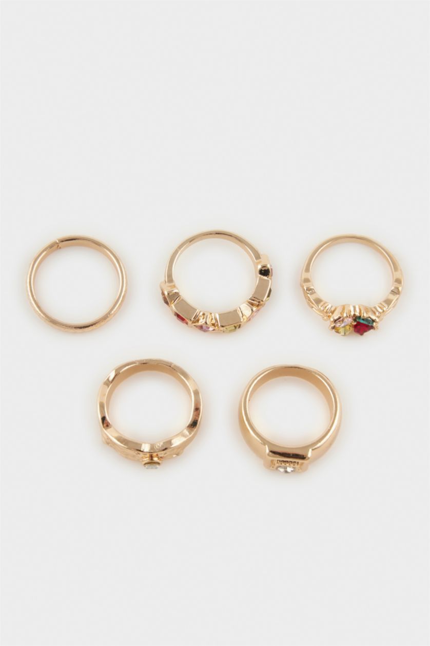 Kadın Altın Kadın 5'li Gold Yüzük