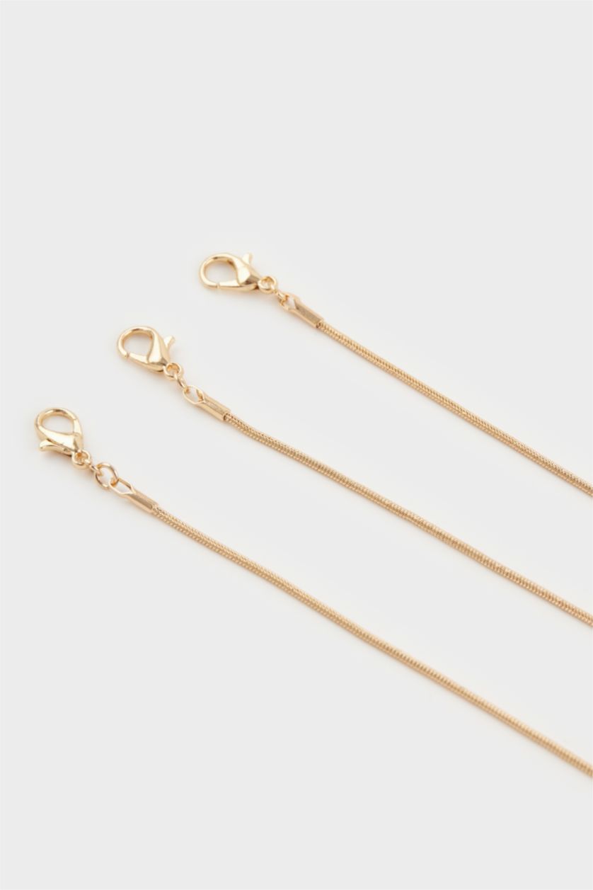 FEMME Altın Collier en Y doré à pendentif serpent pour femme