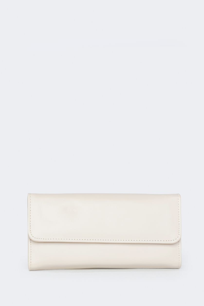 WOMAN Beige Woman Faux Leather Wallet