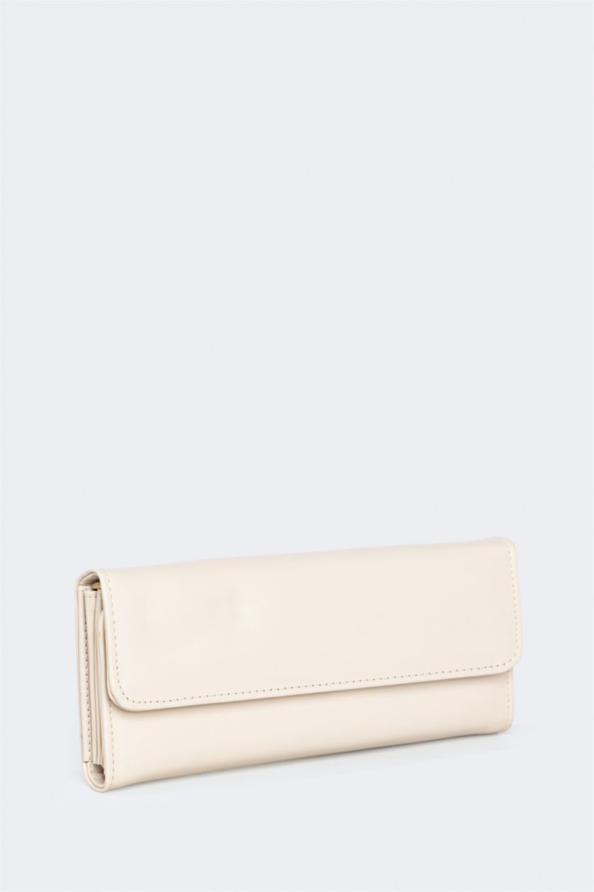 WOMAN Beige Woman Faux Leather Wallet