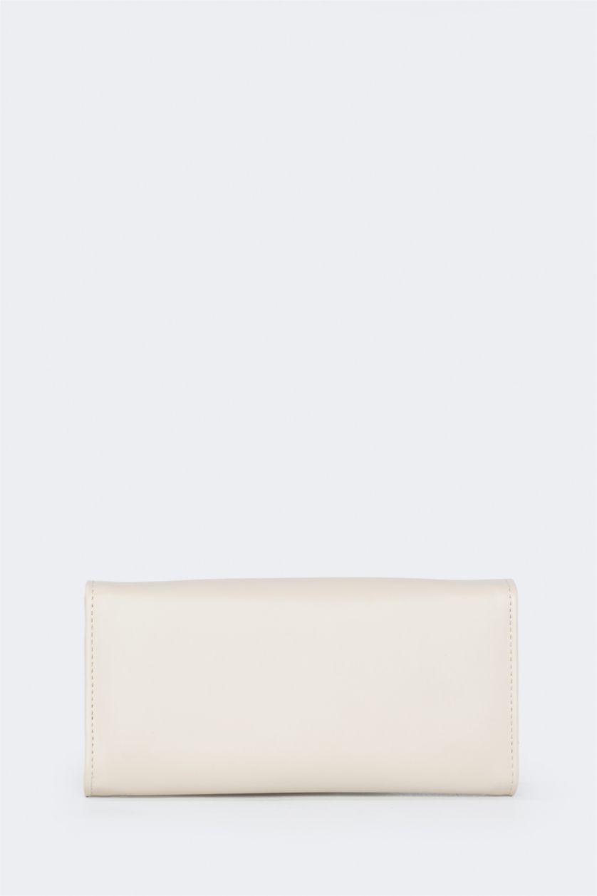 WOMAN Beige Woman Faux Leather Wallet
