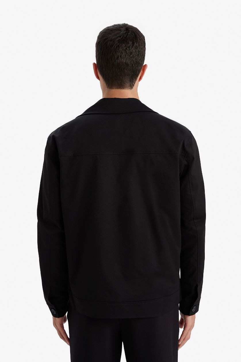 Мужчины Черный Куртка стандартного кроя для мужчин