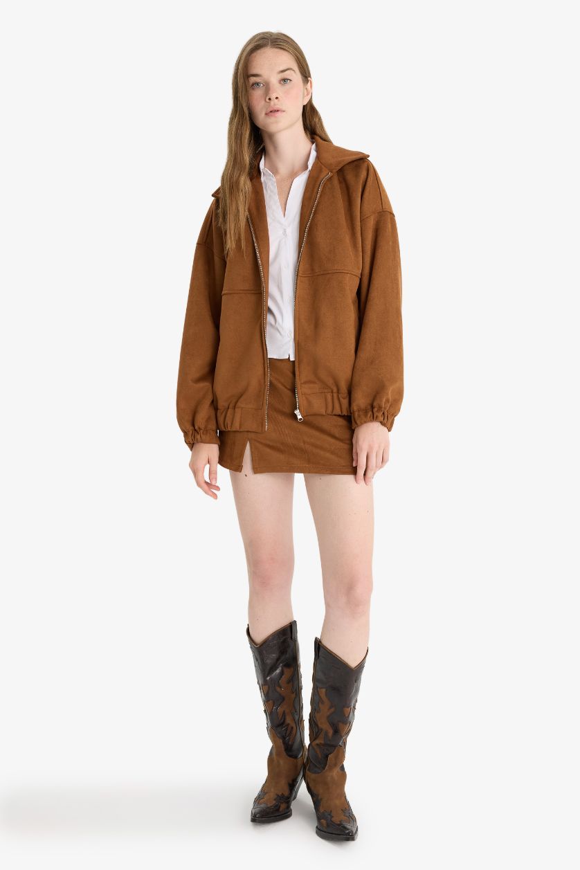 Kadın Kahve Süet Ceket