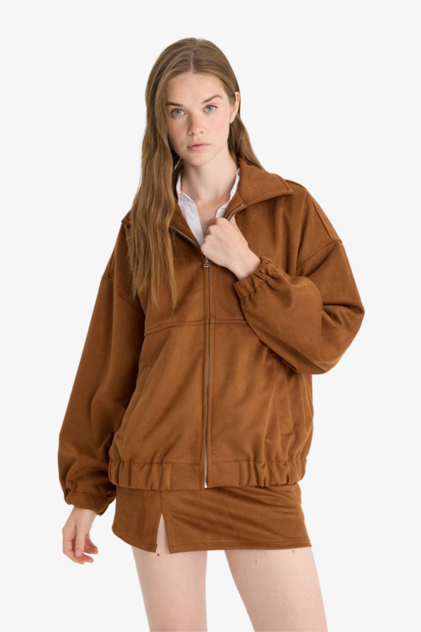 Kadın Kahve Süet Ceket