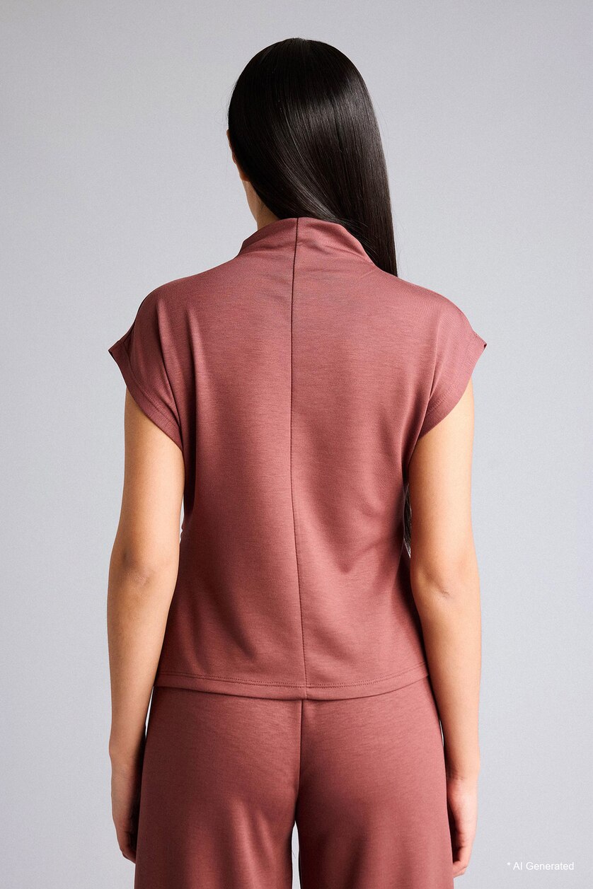 Women Tile Slim Fit Short Sleeve T-Shirt