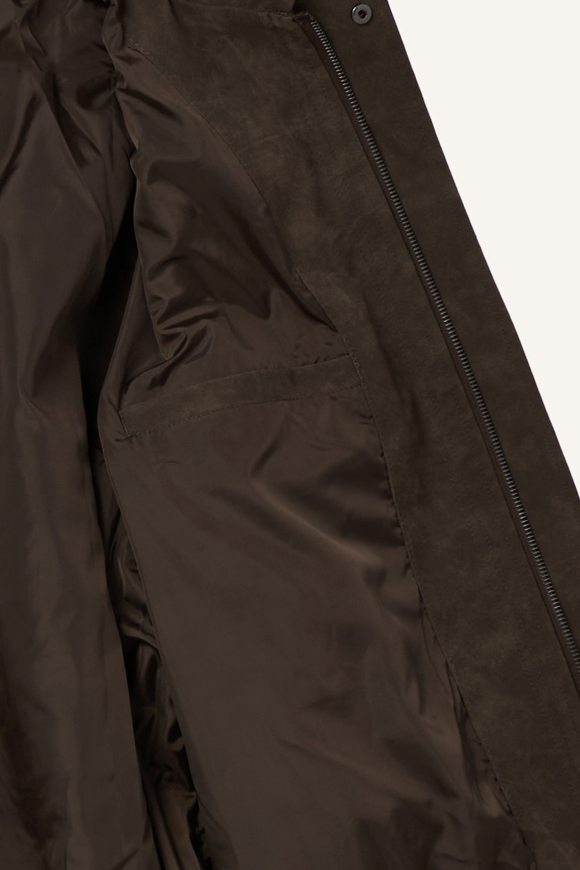 Men Brown Faux Leather Relax Fit Faux Leather Jacket