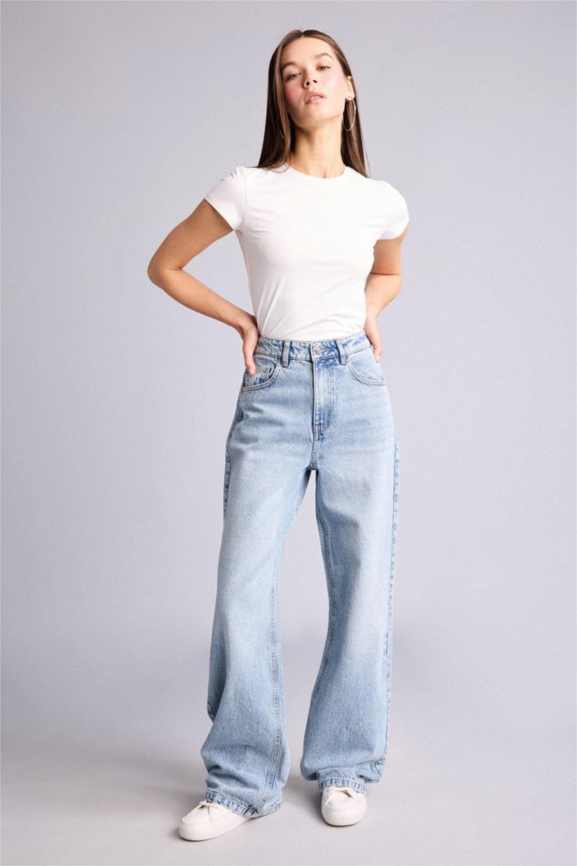 Женщины Кремовый Футболка Slim Fit