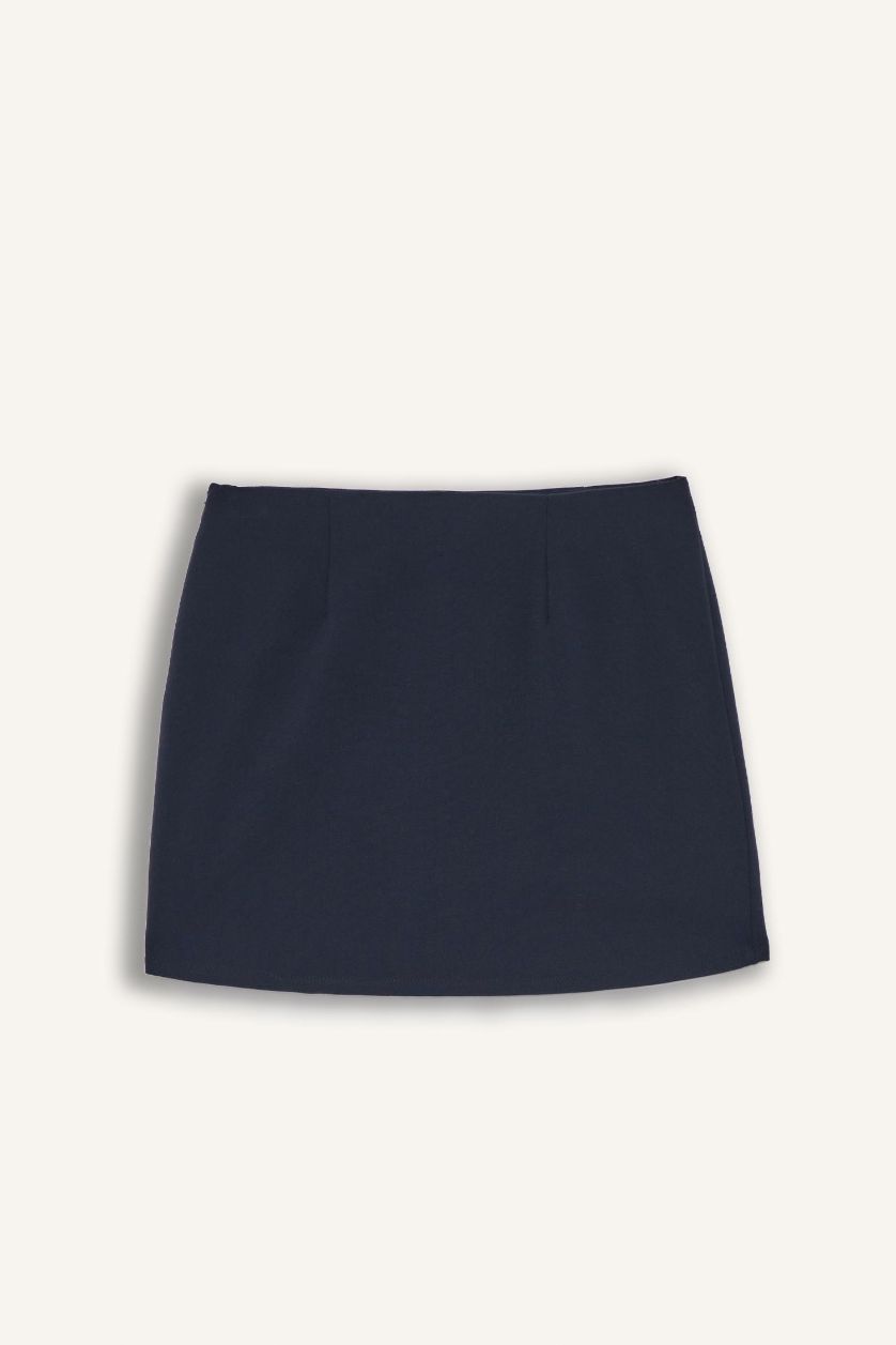 Женщины Синий Юбка-шорты с высокой талией