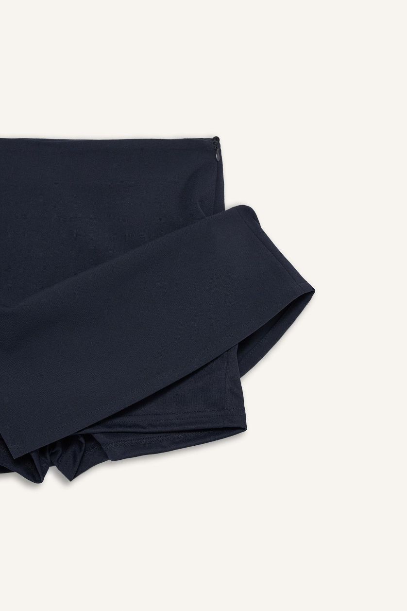 Женщины Синий Юбка-шорты с высокой талией