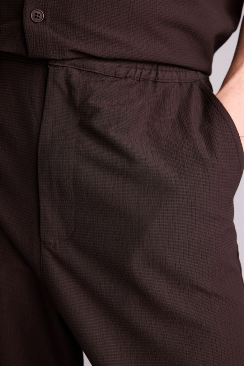 Erkek Kahve Baggy Fıt Pantolon