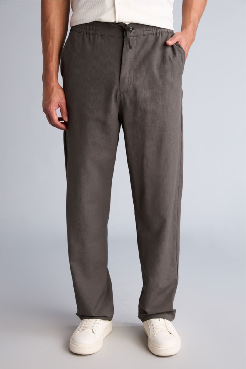 Erkek Koyu Haki Baggy Pantolon