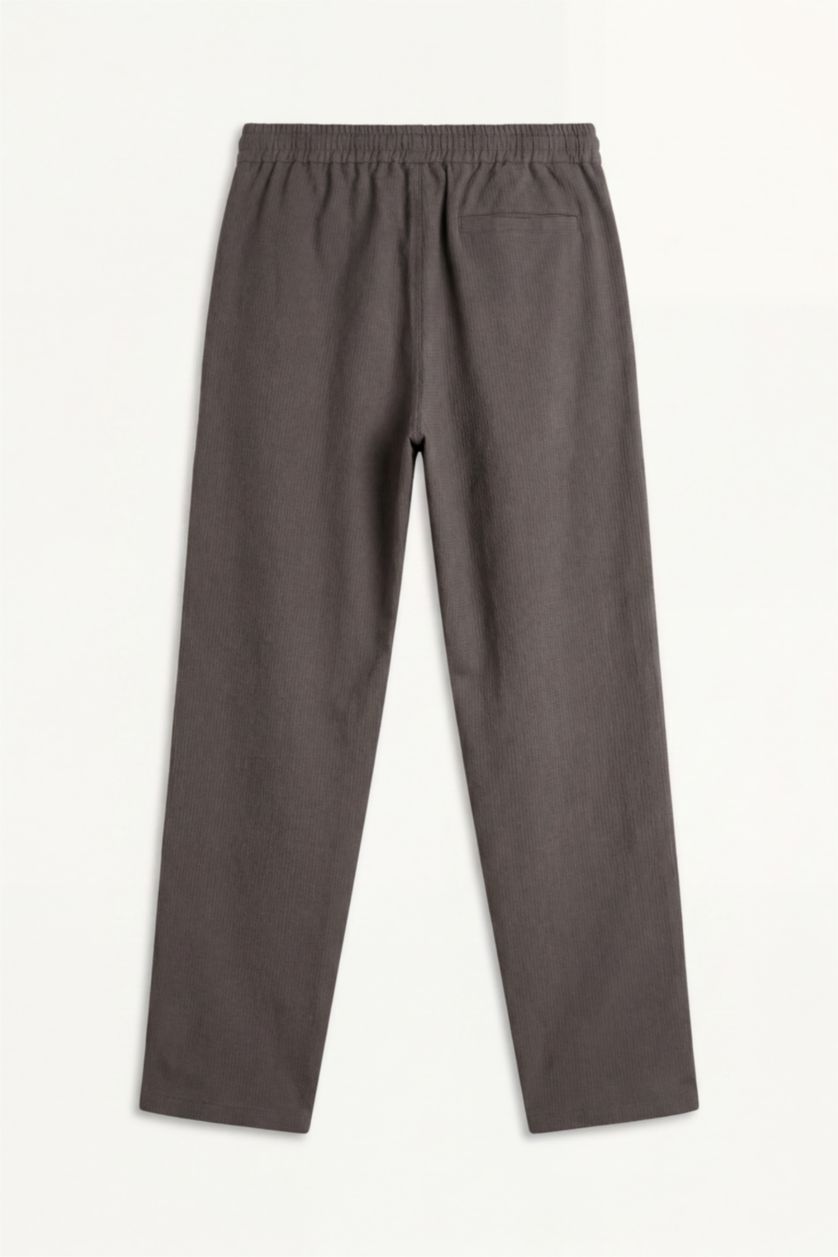 Men Dark Khaki Baggy Fit Trousers
