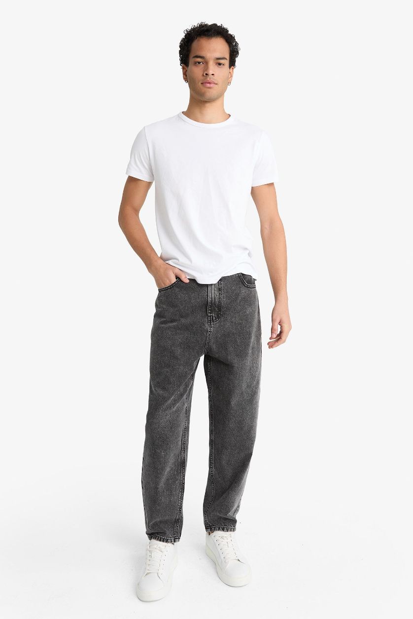 Ерлер Антрацит Balloon Fit кең балақты джинс шалбар