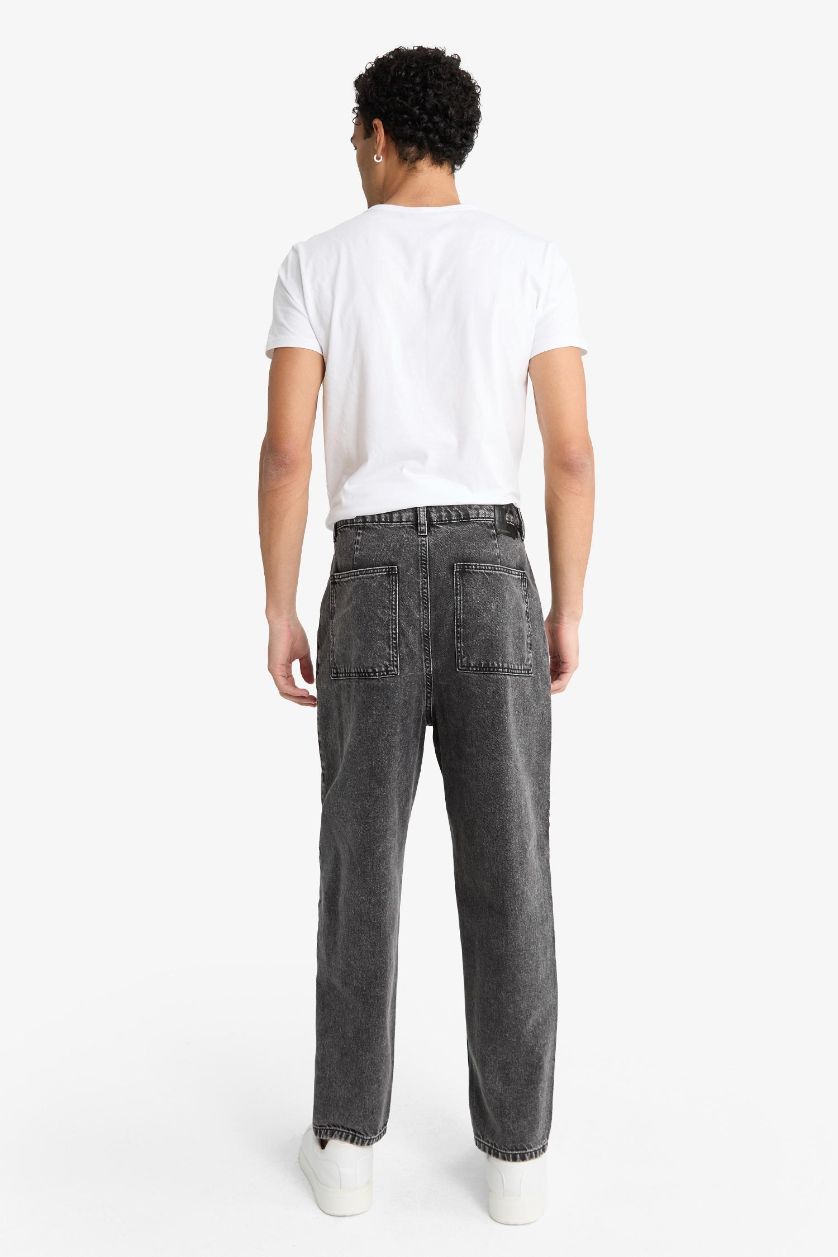 Ерлер Антрацит Balloon Fit кең балақты джинс шалбар