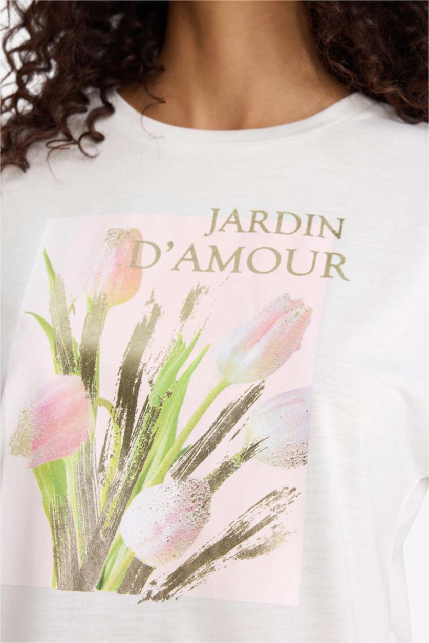 WOMAN Ecru Short Sleeve T-Shirt