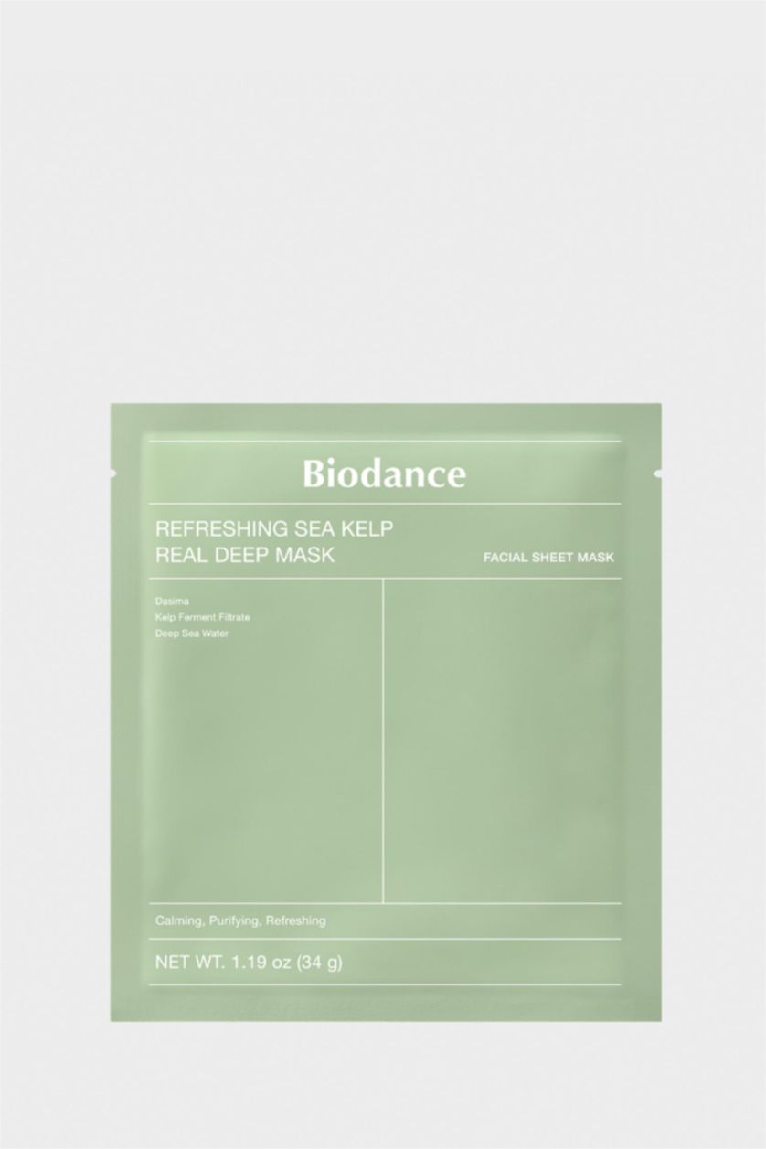Kadın Yeşil Biodance Refreshing Sea Kelp Real Deep Mask 34gr – Nemlendirici & Canlandırıcı Deniz Yosunu Maskesi