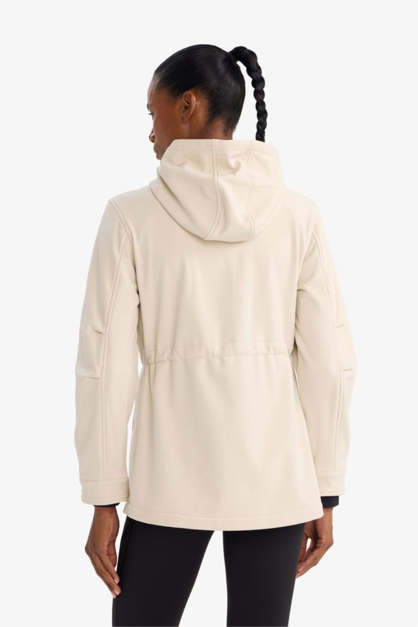 WOMAN Stone Regular Fit Hooded Zippered Waterproof Jacket