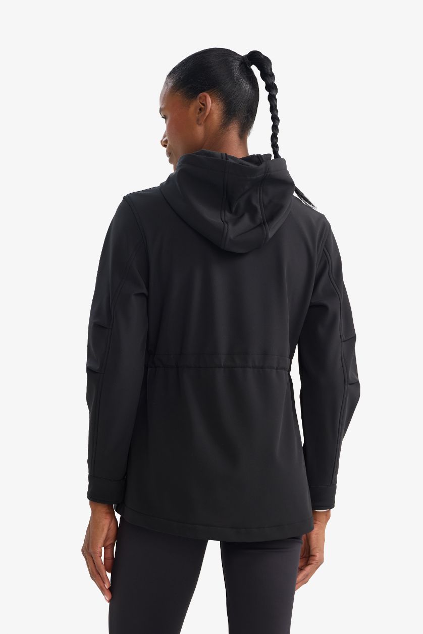 WOMAN Black Water Repellent Regular Fit Puffer Jacket