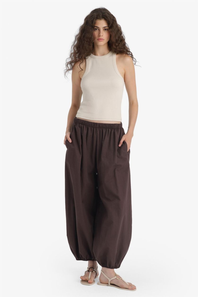 Women Brown Normal Waist Trousers