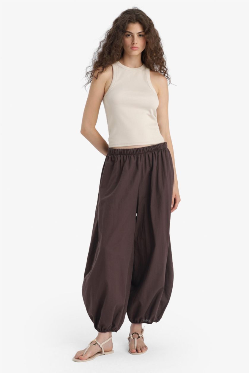 Women Brown Normal Waist Trousers