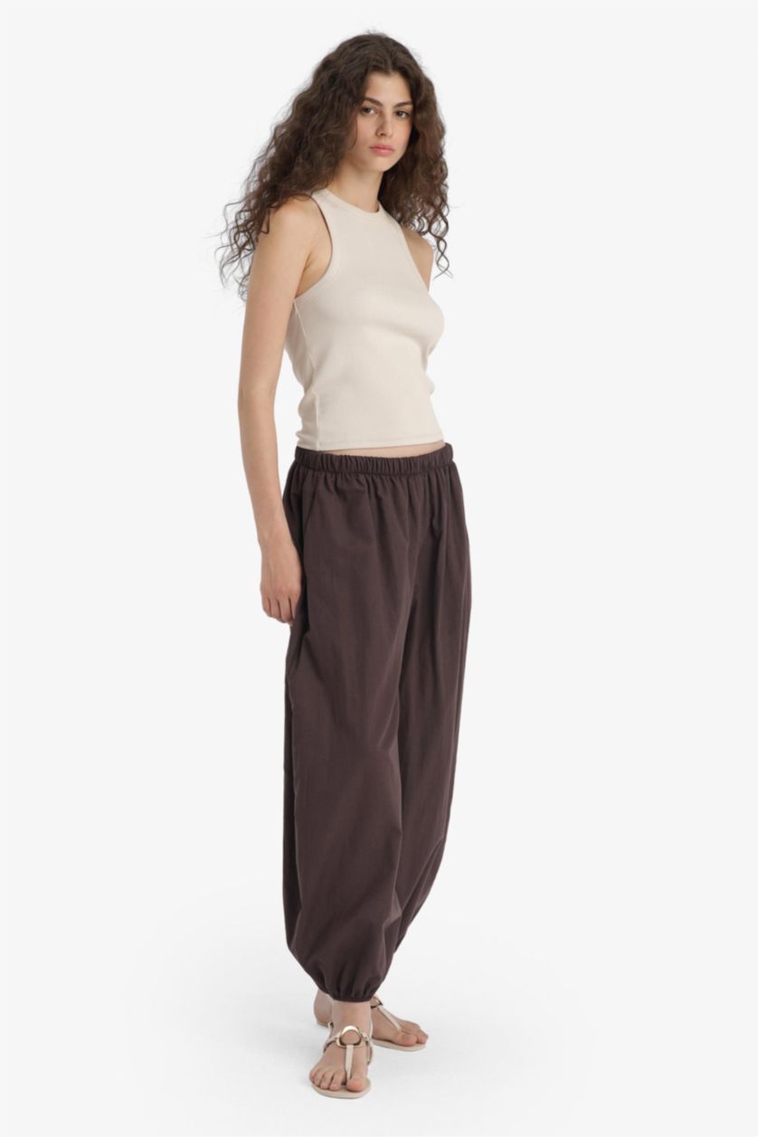 Women Brown Normal Waist Trousers
