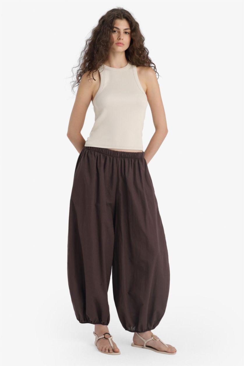 Women Brown Normal Waist Trousers
