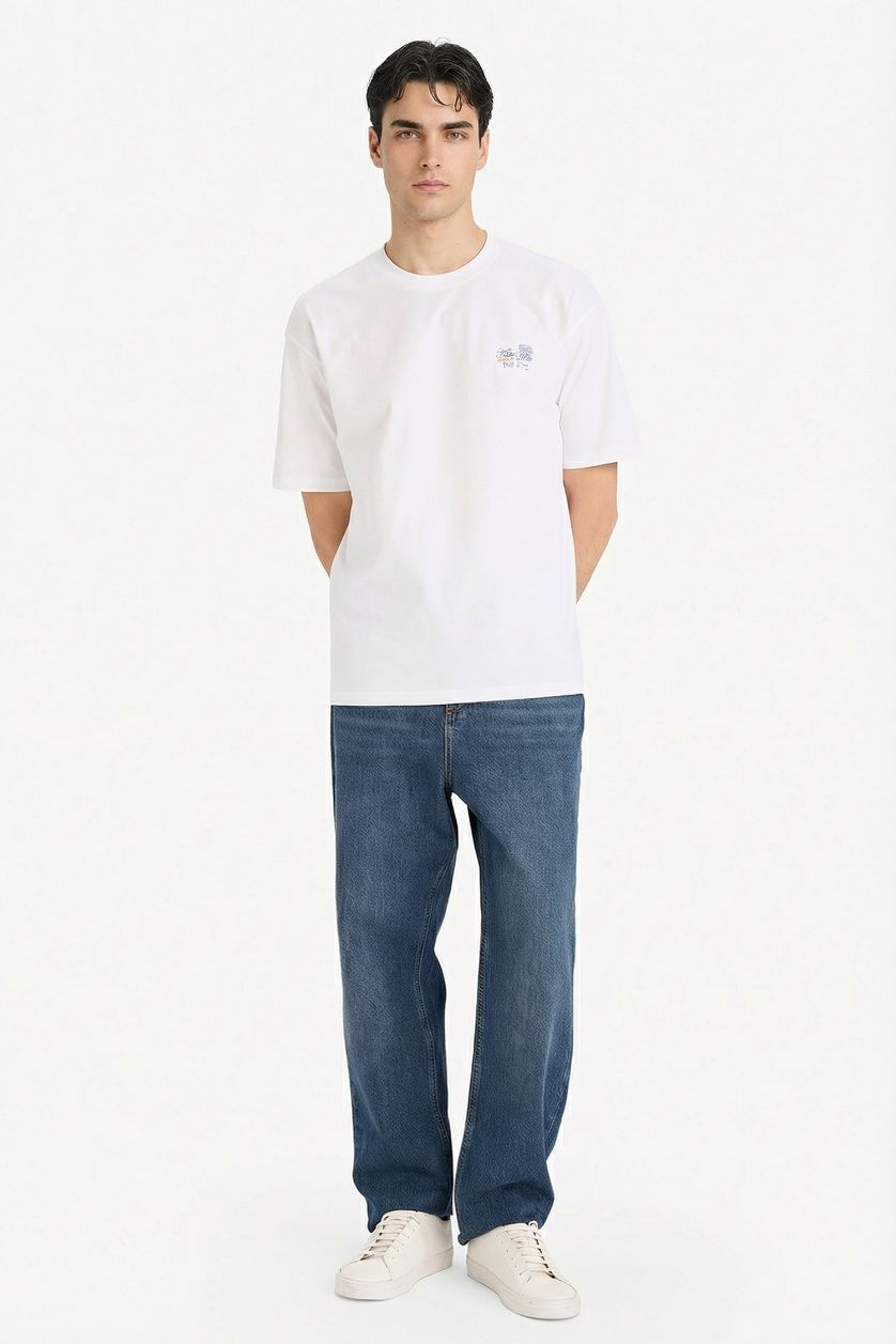 MAN White Boxy Fit Short Sleeve T-Shirt