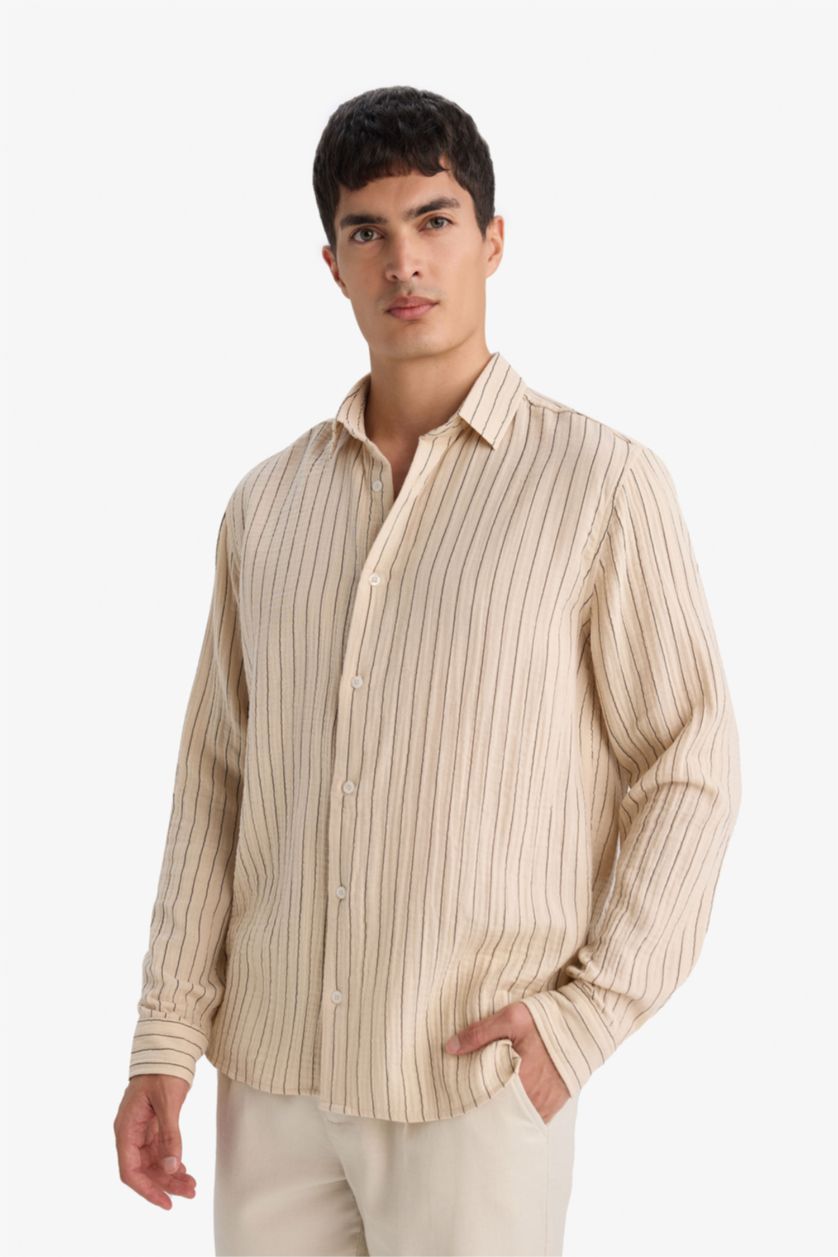 MAN Beige Cotton Shirt