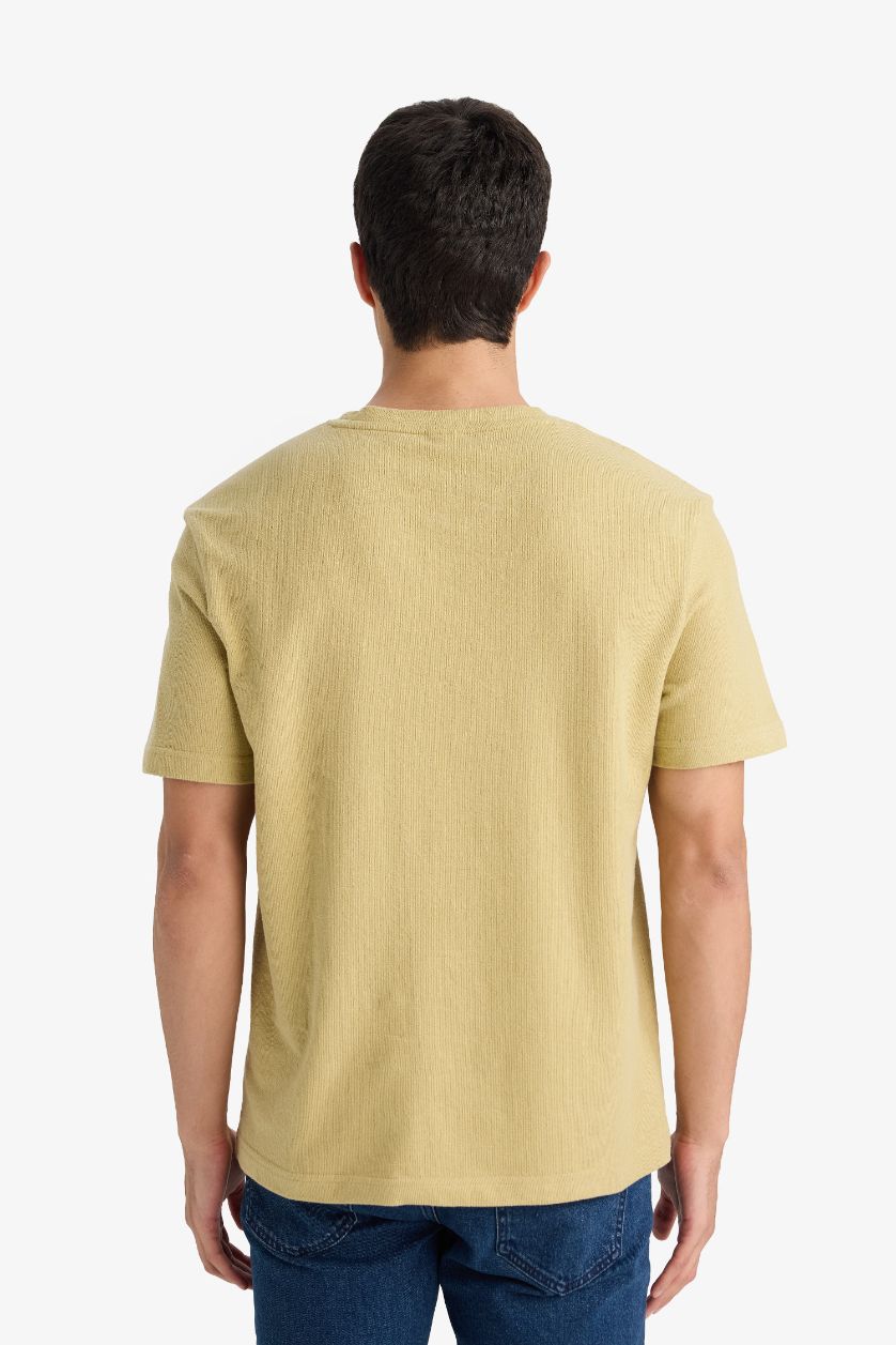 MAN Olive Regular Fit Crew Neck Short Sleeve T-Shirt