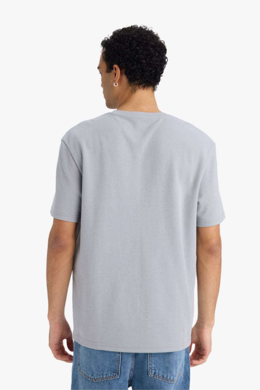 MAN Grey Breathable Printed T-Shirt