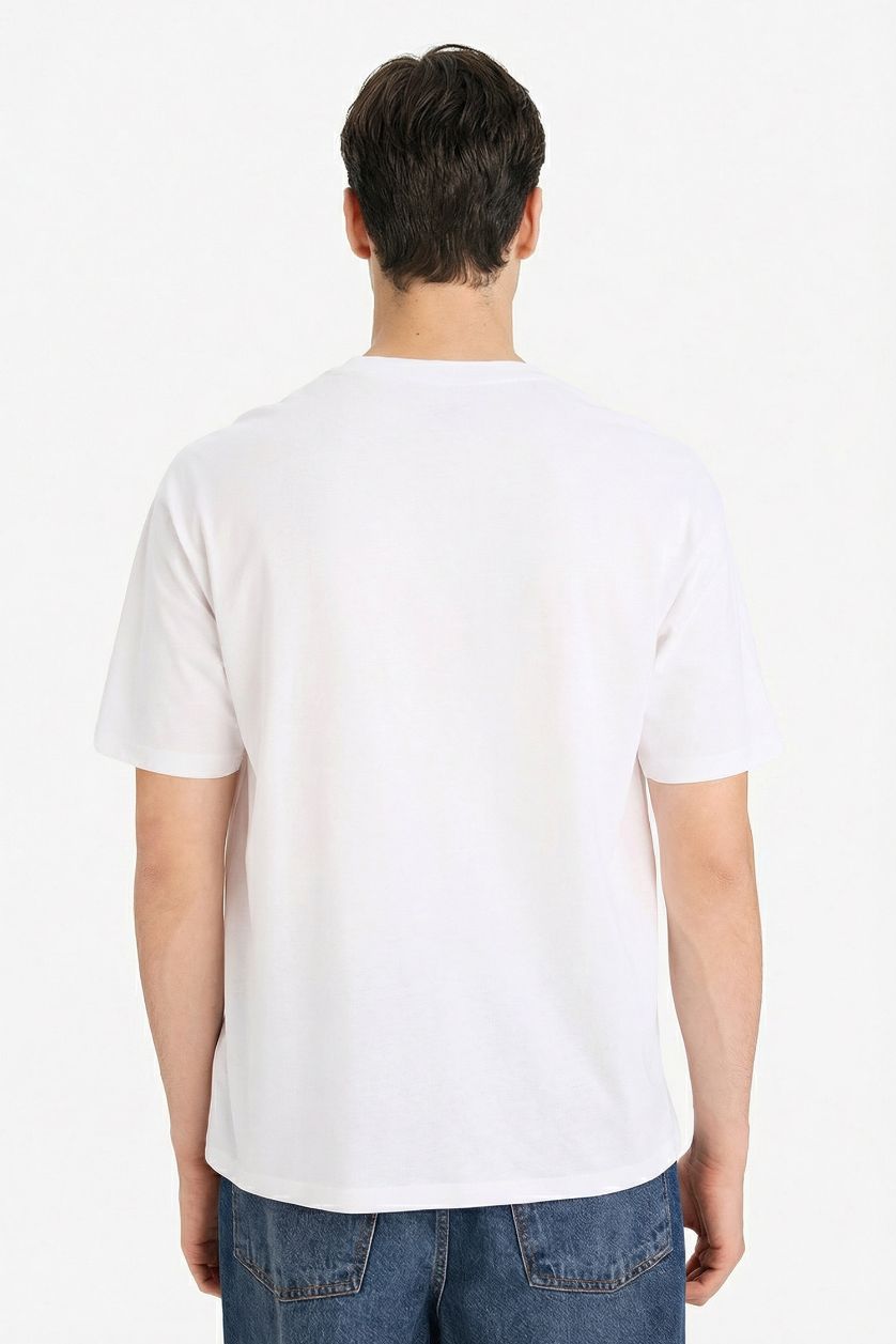 MAN White Boxy Fit Crew Neck Short Sleeve T-Shirt