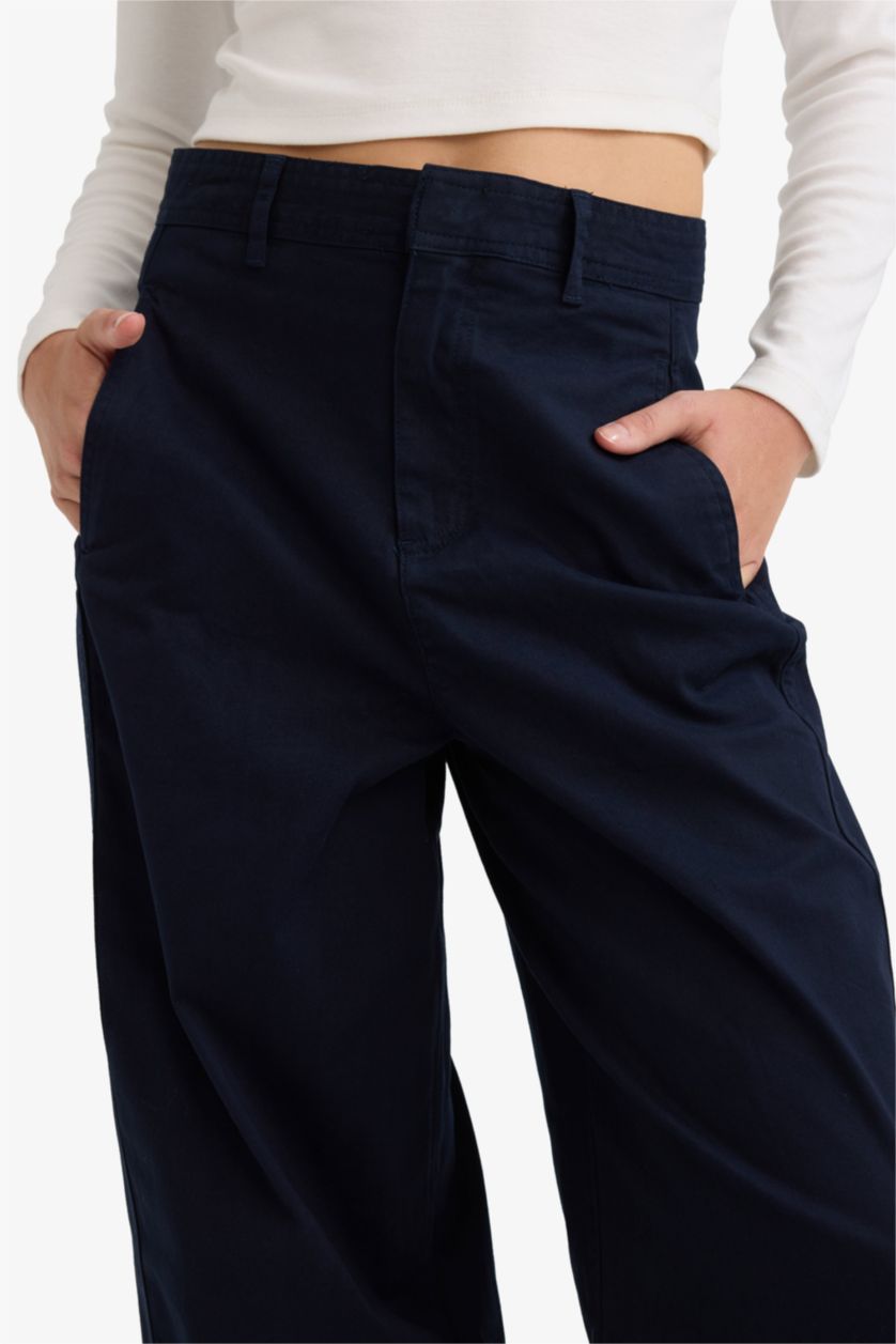 Әйелдерге әскери-теңіз barrel fıt габардин тұрақты етек Шалбар