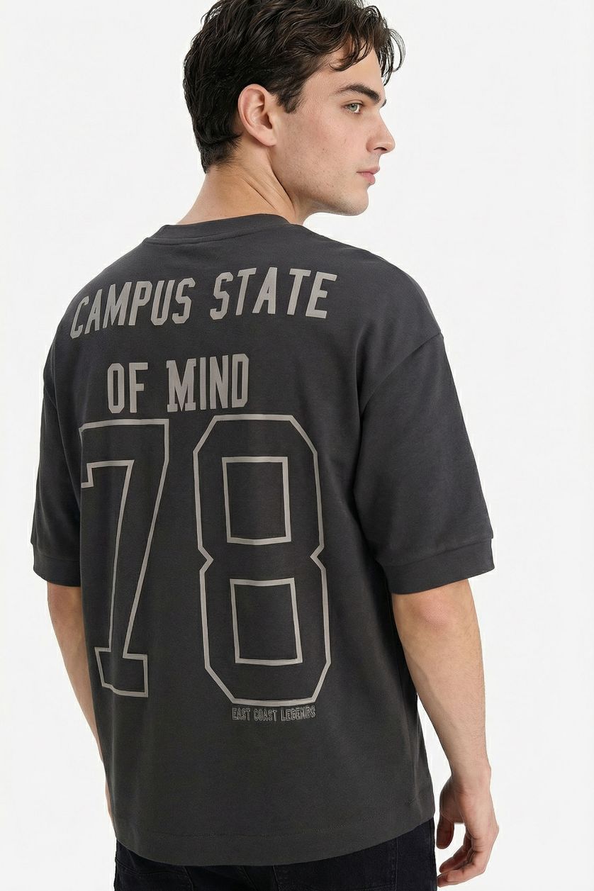 رجالي أنثرا تيشيرت نص كم قصة فضفاضة قماش يسمح بمرور الهواء